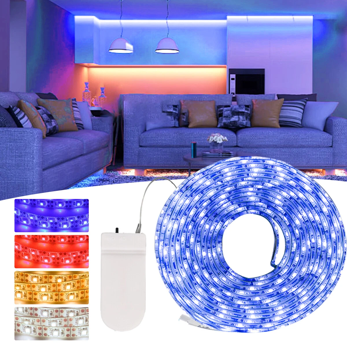 3v battery powered led strip light deals