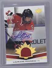 2014 UPPER DECK TEAM CANADA WOMEN LAURIANE ROUGEAU AUTOGRAPH PATCH /199 199