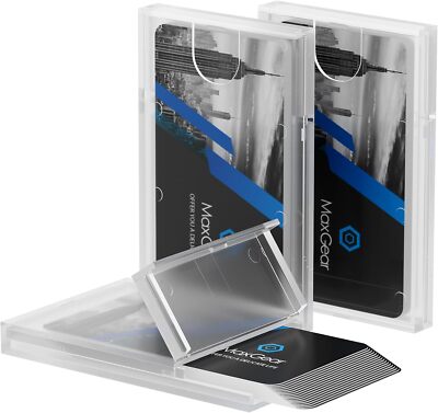 MaxGear Professional Plastic Business Card Holder Pocket Case Slim Clear 