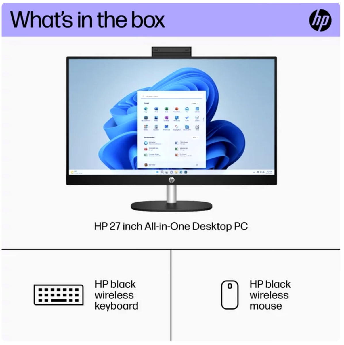 HP 27” Touch All-in-One Desktop PC (27-cr0023w) AMD Ryzen 7