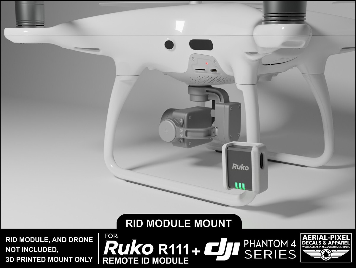 DJI Phantom 4, 3 & 2 Series Ruko R111 Remote ID Module Mount
