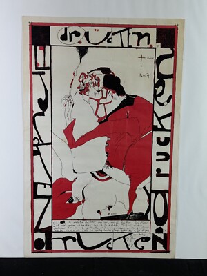 Horst Janssen 1968 Plakat Drucken Christians Verlag 43,5 x 28 cm Grafik Poster