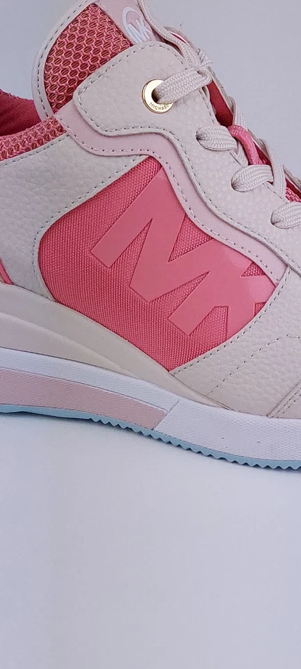 Michael Kors Crista Tech Zapatillas de Lona Rosa Té Mlt Talla GB 5.5/7/8 - Imagen 3 de 4