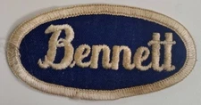 Bennet Cloth Cursive Name Patch Vtg 1960s Uniform Shirt RARE VHTF Bronx NY Blue