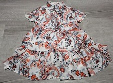JANIE AND JACK Poppy Red Prep Paisley Dress Size 12-18 Months Girls Spring NWT