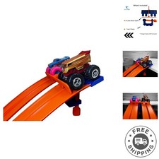 Hot Wheels Compatible Clamp w 4 Lane Start Gate Blue/Orange