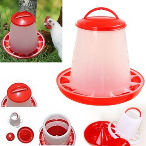 Chicken Poultry Feeder Handle Detachable Waterer Large Capacity