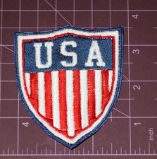 USA Badge Shield Embroidered Patch Biker