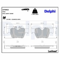 Delphi Bremsbelagsatz Scheibenbremse LP3962 FüR BMW 5Er G60 G90 G68 Touring G61