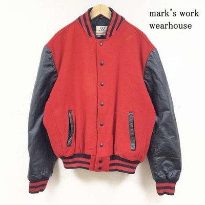 Old Clothes Mark'S Work Wearhouse Sleeve Leather Varsity Jacket Line Rib Snap Bu