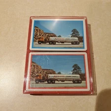 vintage Steere Tank Lines trucking promo playing cards 2 decks in plastic case