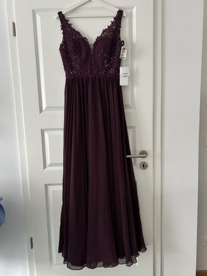 Abendkleid von Unique in lila, Größe M/ 38