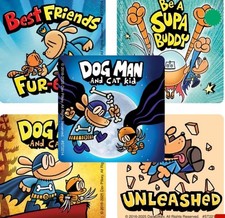 20 Dog man and Cat Kid stickers teacher supply rewards party favors