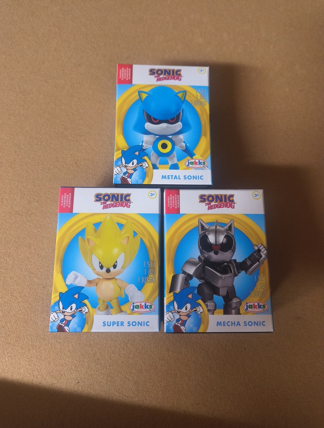 Jakks Sonic The Hedgehog Super Sonic, Metal Sonic And Mecha Sonic 2.5"