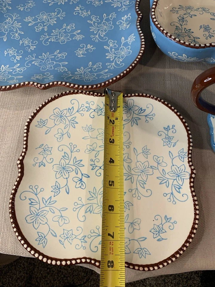 Temptations By Tara Conjunto de 1 Conjunto de Jantar de Renda Floral Azul com Caneca Conjunto para 1 - Imagem 3 de 4