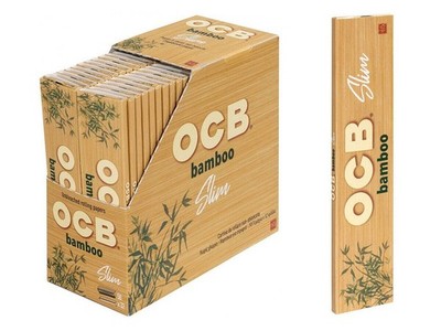 1 Box (50 Heftchen) OCB Bamboo King Size Slim Papers, 100% nachhaltiger Bambus