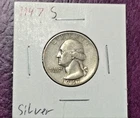 1947-S 25C Washington Quarter Very Good Date...... Ready to Fly to Your Place!