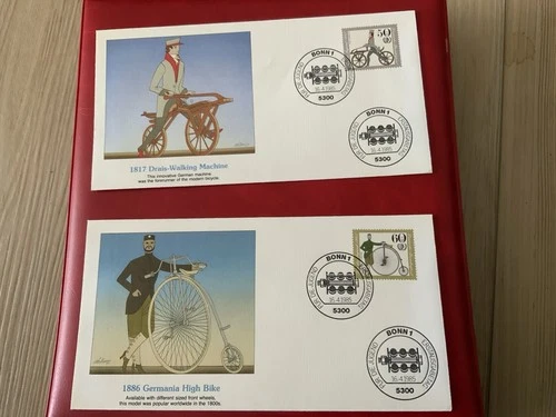 Germany 1985 #B630-B633 Bicycles - 5 Fleetwood FDCs