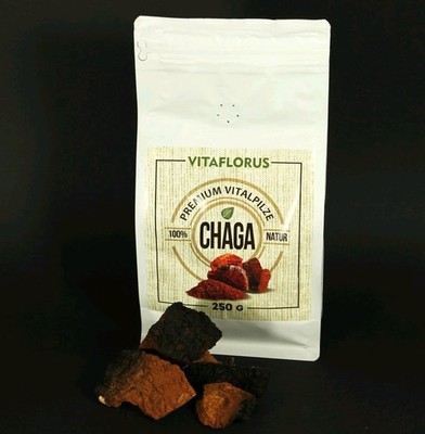 250g Wilder Chaga Pilz Brocken 2-6 cm getrocknet Schiefer Schillerporling