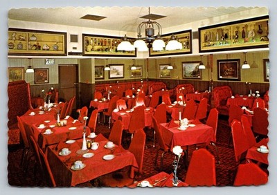 Bernard's of Arvada Decanter Dining Room Vintage Photochrome Postcard