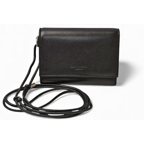 Yves Saint Laurent Wallet/Trifold Black Leather Unisex Excellent From Japan