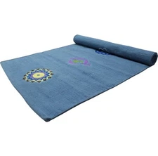 Yoga Rug | Mat Handmade Cotton Embroidery & Stripe