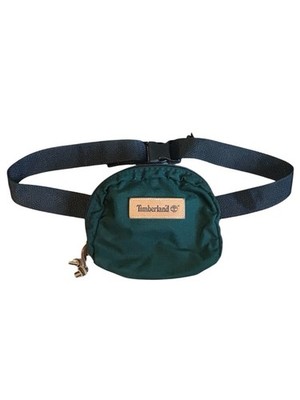 VTG 90s Timberland Canvas Waist Bag Belt Pack Forest Green Purple Mesh Hip Pack