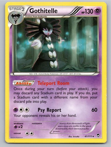 2014 POKEMON FURIOUS FISTS GOTHITELLE 41/111 R LP A101703