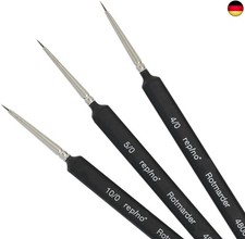 Rotmarderpinsel Künstlerpinsel Set feinster Qualität sehr dünn (Grösse 10/0, 5/0