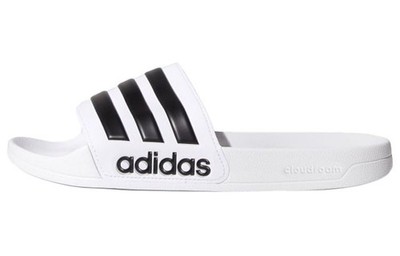 Adidas ADILETTE SHOWER Breathable Slide Slippers Unisex White Black AQ1702