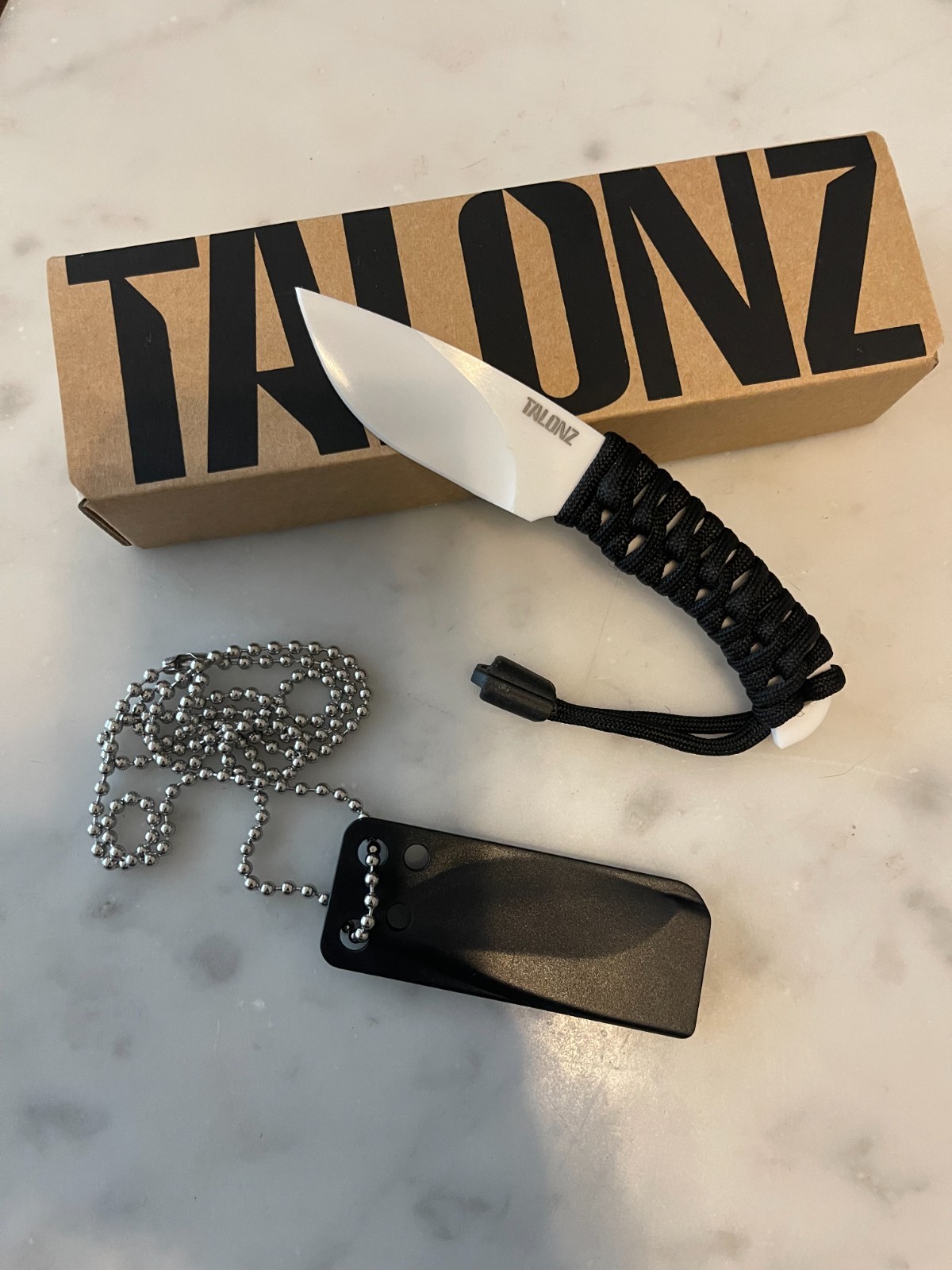 Eagle Talonz-1 Drop Point Ceramic Blade Neck Knife w/ Sheath - New | eBay