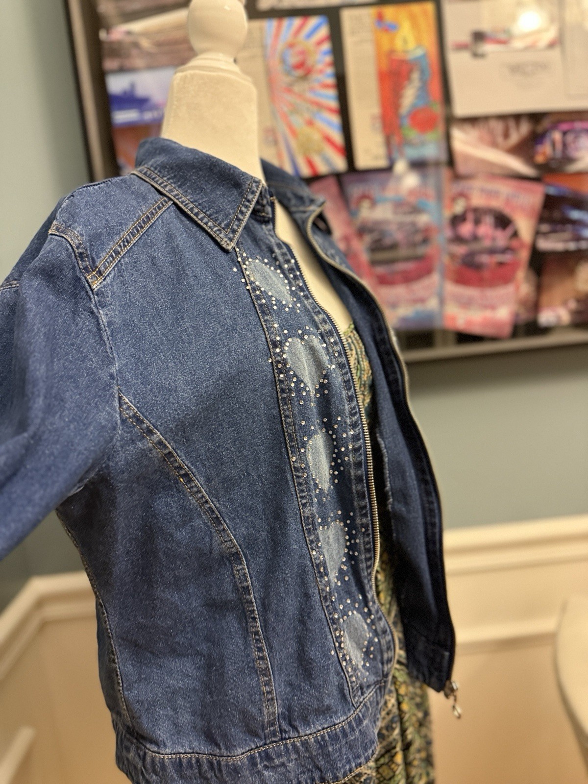 Vntg Grateful Dead Custom Patchwork Denim Jacket … - image 5