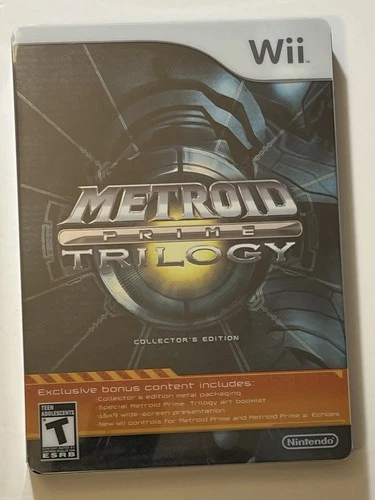 Metroid Prime Trilogy Collector's Edition Steelbook Nintendo Wii Complete CIB