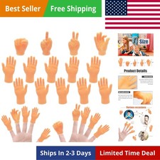 14 Pcs Mini Tiny Finger Hands Rubber Puppets for Puppet Shows and Parties