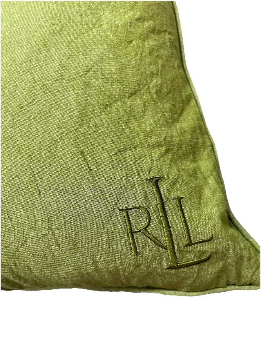 Set Of 3 Ralph Lauren Monogrammed RLL Throw Pillows Green | eBay