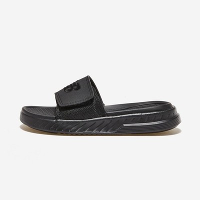 New Balance Cushioning Slides All Black SD1501BB3 Men's Sandals Authentic