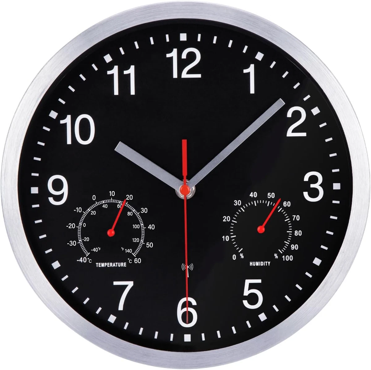Orologio Da Parete Da Giardino Con Orologio Da Esterno Per Interni, Grandi Orologi Da Parete Impermeabili Da 15 Pollici Con Termometro E Igrometro Orologio Da Parete Decorativo Silenzioso A Batteria - Foto 6