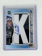 2017-18 SP Game Used Adrian Kempe Draft Day Marks Rookie Card /35 RARE