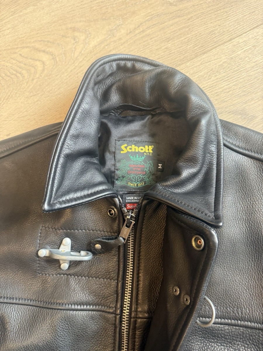 Supreme Schott Leather Clip Jacket | eBay
