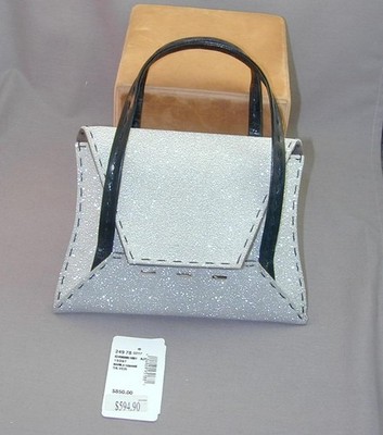 VBH 2001 Limited Edition Metallic Silver Manila Mini Handle Bag Used Twice