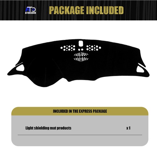Dash Cover Mat For Chevrolet MALIBU 2016-2021 Dashboard Interior Pad Black - Picture 11 of 12