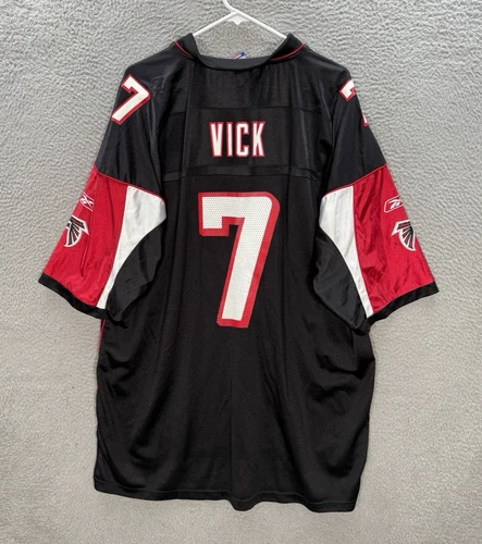 Seller's photo on eBay: Vintage Atlanta Falcons Jersey Adult 2XL XXL Black Michael Vick #7 Reebok Y2K