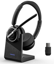 Wireless Headset, Bluetooth Headset with AI Noise Cancelling Mic, Bluetooth V...