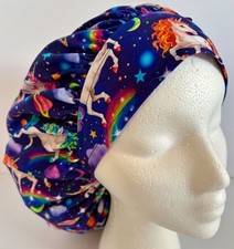Rainbow Unicorn Print Size Large Medical Bouffant Scrub Cap Surgery Hat