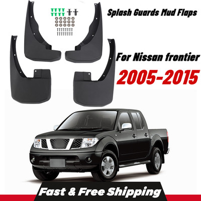 Front & Rear Splash Guards Mud Flaps for Nissan Frontier 2005-2015 Pickup