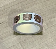 New Paper Kuma Co Rainbow Bears 🐻 washi tape roll 15 mm PaperKumaCo
