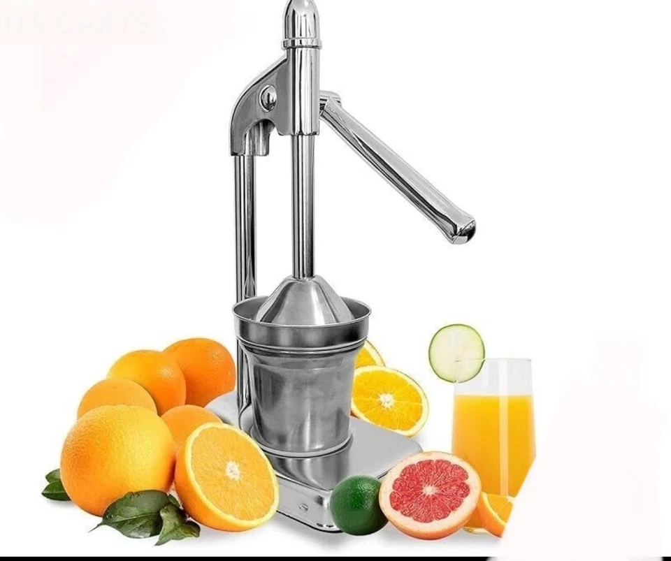 Exprimidor de prensa manual de acero inoxidable Alpine Cuisine (juego de 3 piezas) Foto 2 de 4