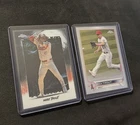 Mike Trout Topps Chrome “Night Terror” Insert + Base card – Angels 2 Card Lot