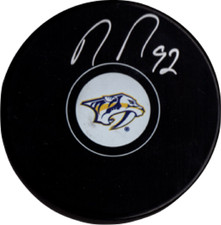 Ryan Johansen autographed signed puck NHL Nashville Predators PSA COA Witness