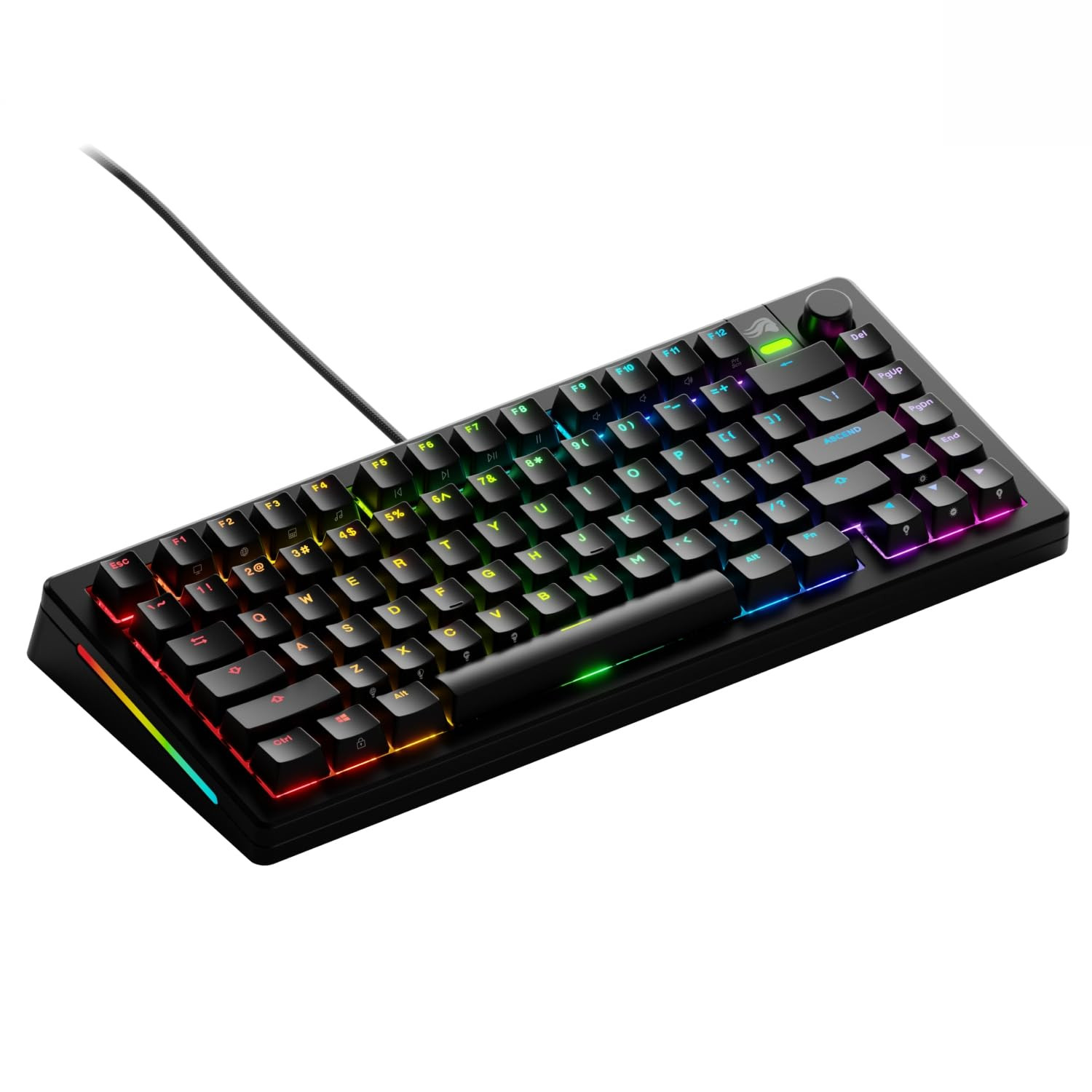 GMMK 3 Custom Mechanical Gaming Keyboard - 75% Compact Tenkeyless Design with Adjustable Knob, RGB Backlighting, and Hot-Swappable Switches for Ultimate Gaming Performance